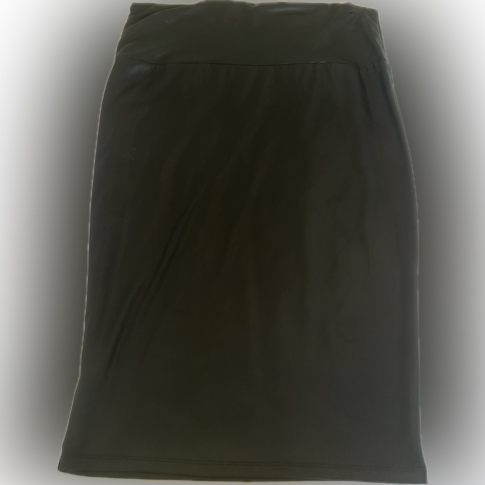 Chic Faux Leather High Waist Black Pencil Skirt